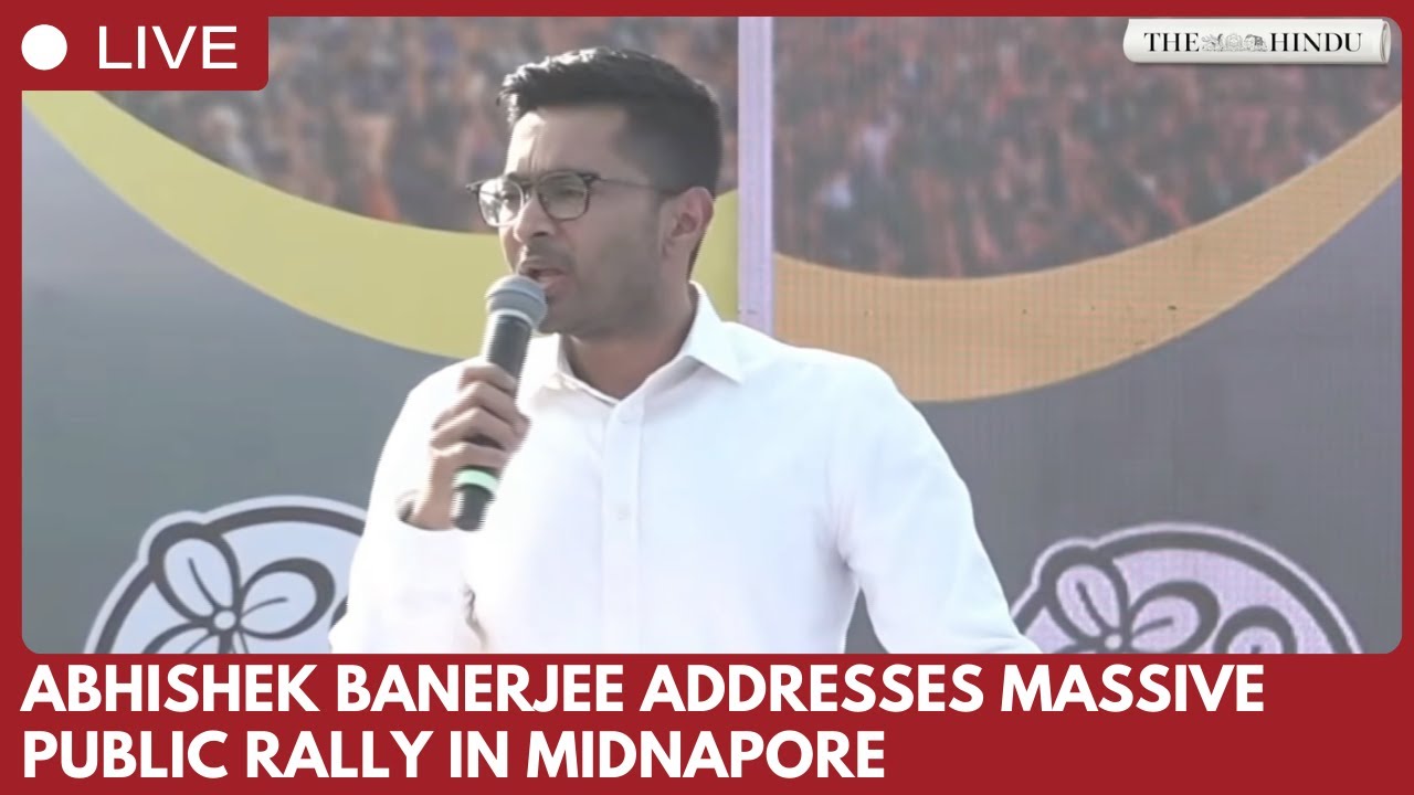 Abhishek Banerjee Addresses Public Meeting in Midnapore, Targets BJP and CPI(M)