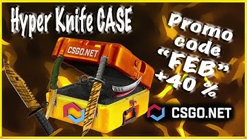 CSGO.NET promo code "FEB" +40% bonus to new deposit/ Open Hyper Knife Case / (mycsgo) M9 Bayonet