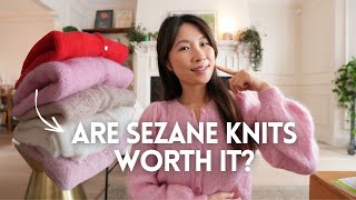 Trying on EVERY Sezane Cardigan I Own! Review   Try on