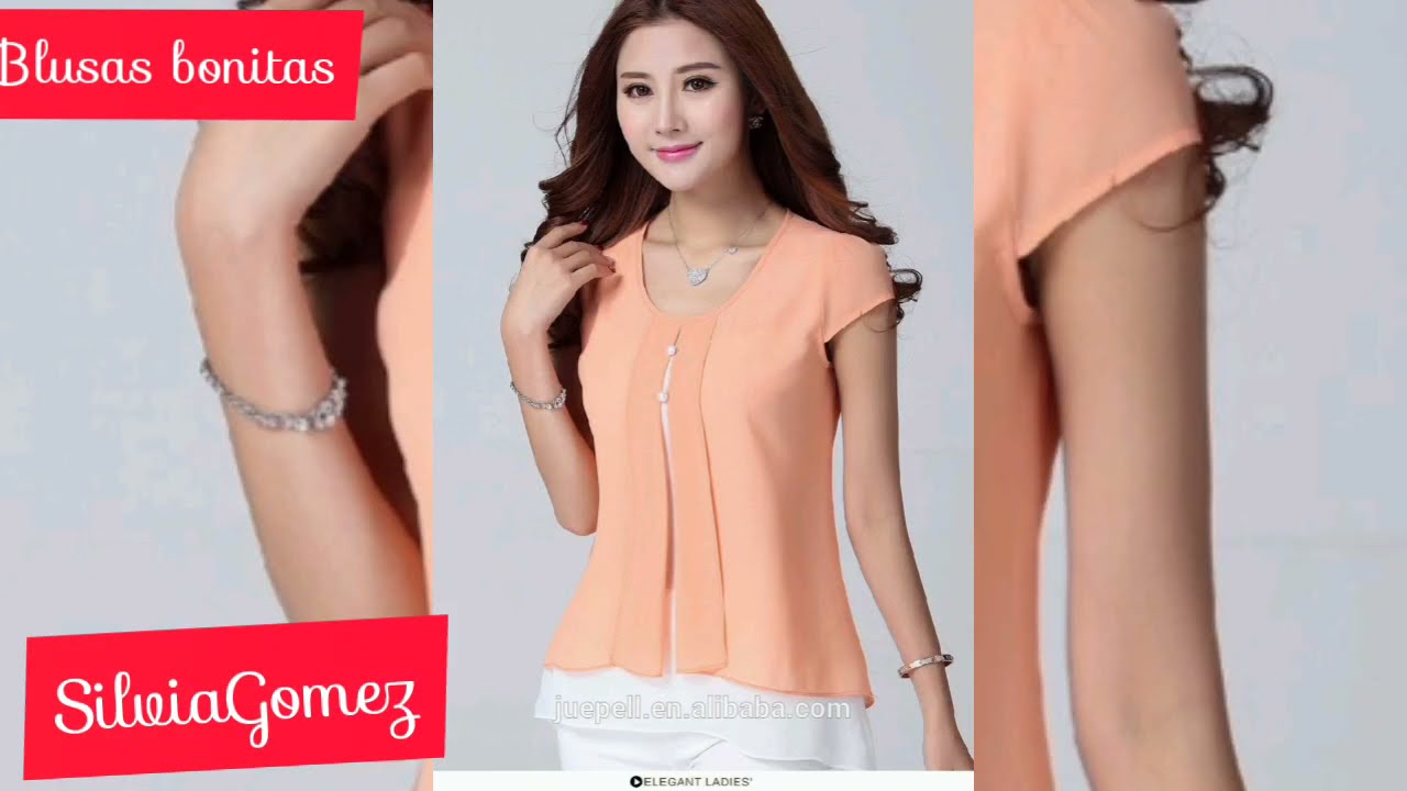 BLUSAS SENCILLAS Y BONITAS DIFERENTES ATUENDOS EN MODA Y TENDENCIA BLUSA Y  MAS Casuales bonitas - YouTube