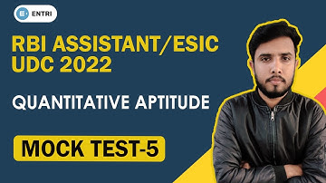 RBI Assistant 2022/ESIC UDC 2022 | Quantitative Aptitude | Mock Test-5 | By Sandeep Nehra Sir