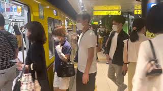 東京メトロ銀座線銀座駅１番線／【渋谷行き】電車発着動画