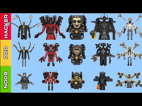 All Skibidi Toilets Lego (Collection #8): Noob, Pro, HACKER!!! / (Skibidi Toilet)