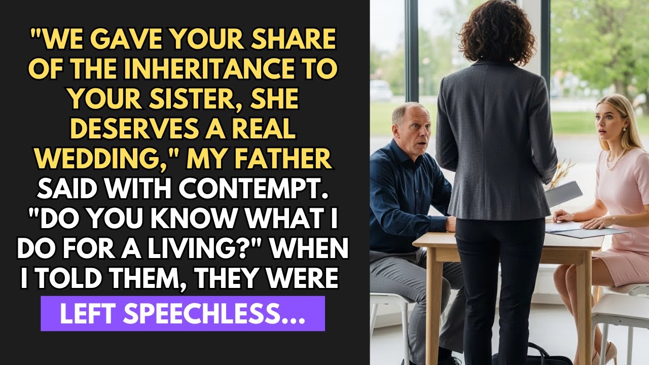 «Мы отдали твою долю наследства твоей сестре, она заслуживает настоящей свадьбы», — сказал мой от...
