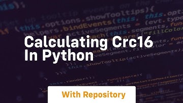 Calculating crc16 in python