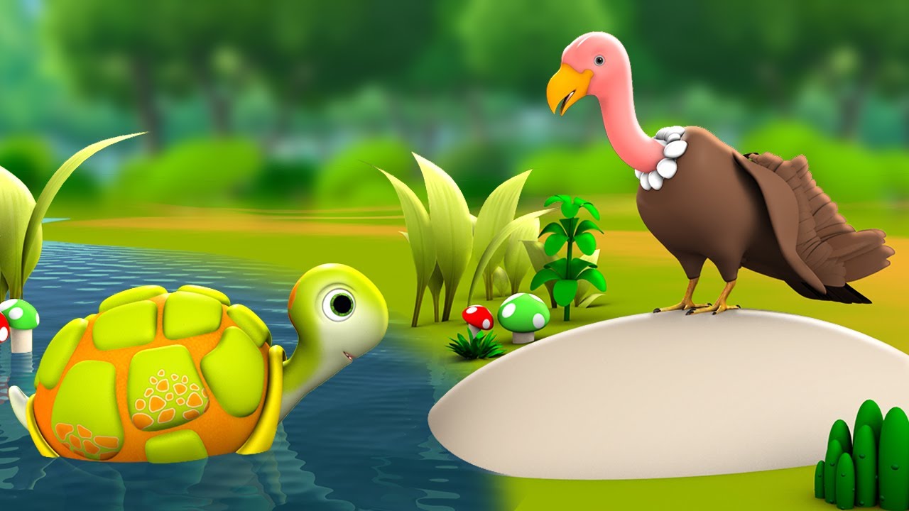 Kachua aur Gidh Hindi Moral Stories for Kids कछुआ और गिद्ध 3D Animated  Story Tortoise Vulture Tales - YouTube