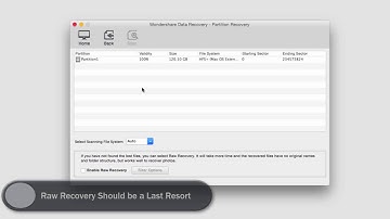 Partition Recovery of Wondershare Data Recovery for Mac