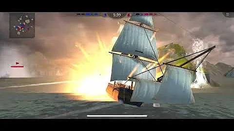 King of Sails - Naval sail battle with small ships - Level 8 Seek & Destroy vs Level 9 Parley