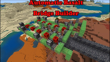 How to Make an Automatic Basalt Bridge Builder in Minecraft Bedrock | Minecraft Redstone Tutorial