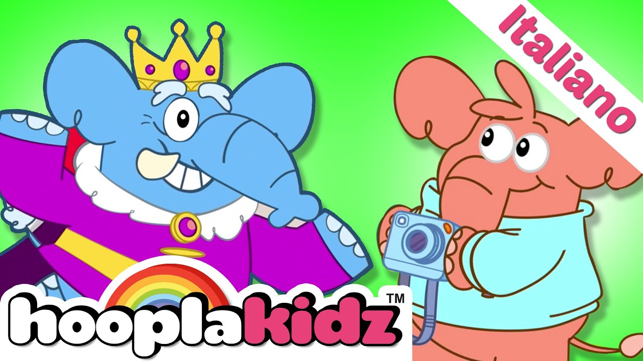 Re elefante | Canzoni e filastrocche per bambini con animali | Hooplakidz Italiano