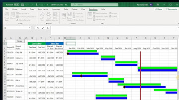 Use VBA to Build a Dynamic Gantt Chart with annotation diamonds
