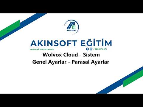WolvoxCloud - Sistem - Genel Ayarlar - Parasal Ayarlar