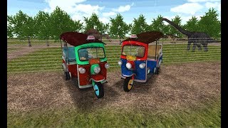 Tuk Tuk Auto Rickshaw Taxi Jurassic Zoo game || Tuk Tuk Rickshaw game to play screenshot 4