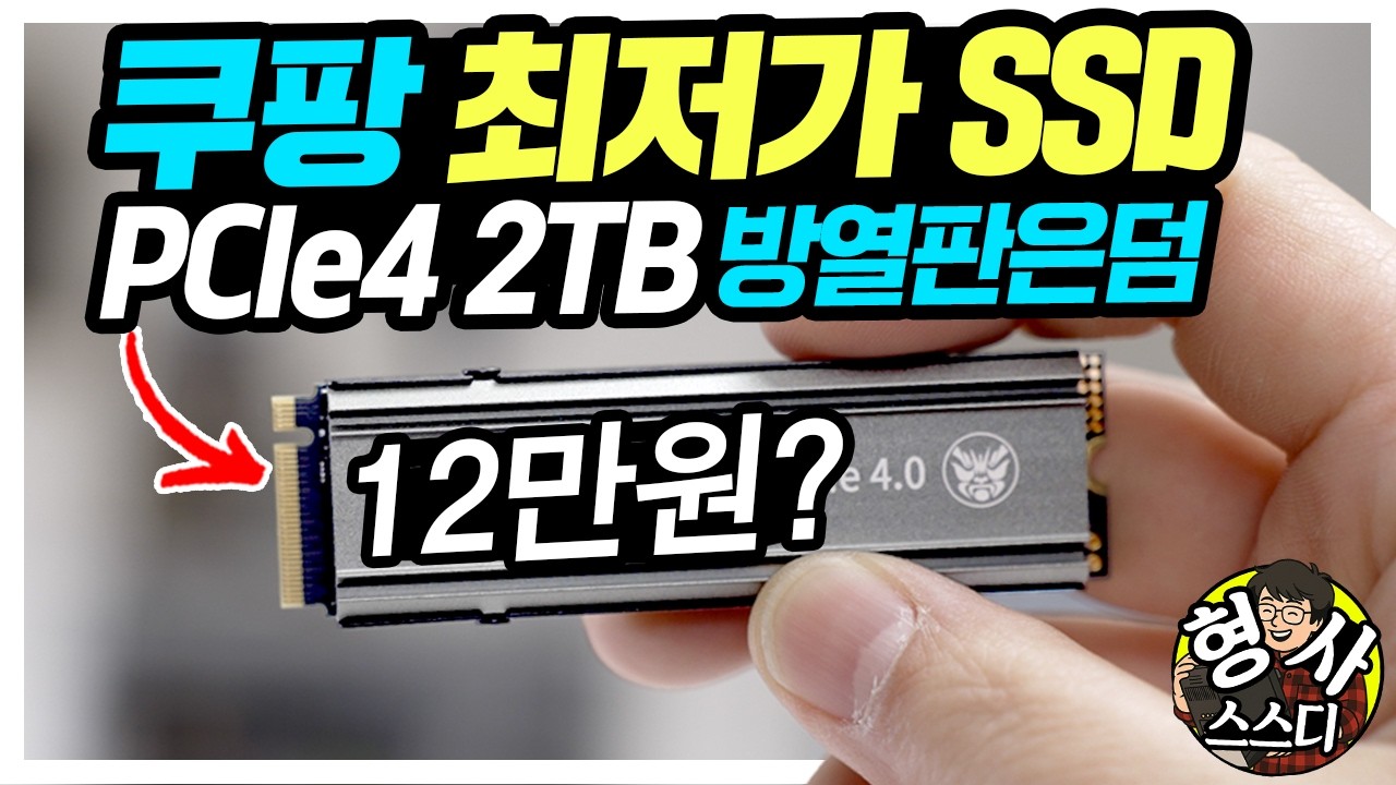 쿠팡 최저가 PCIe4 SSD 2TB에 12만원? 방열판서비스? 형이사왔어 빵상 스스디편 fanxiang S660