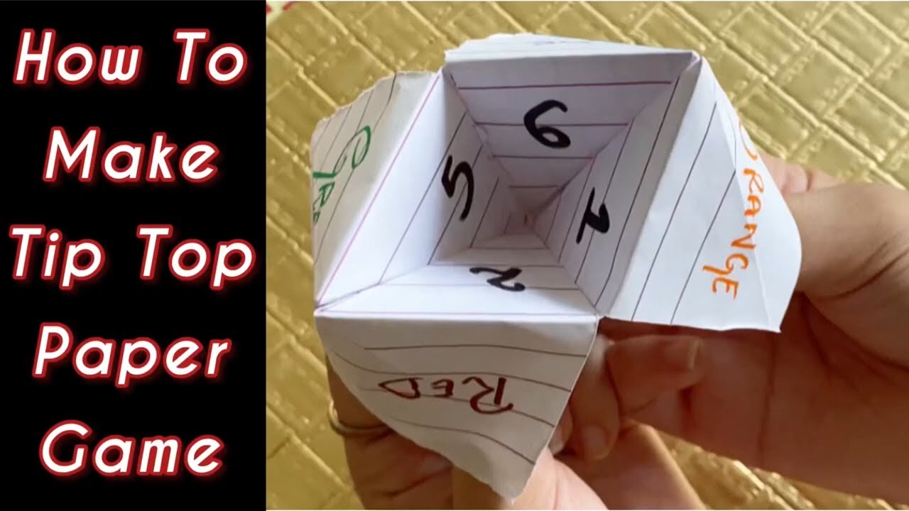 How to make Tip Top Paper Game, Fortune Teller