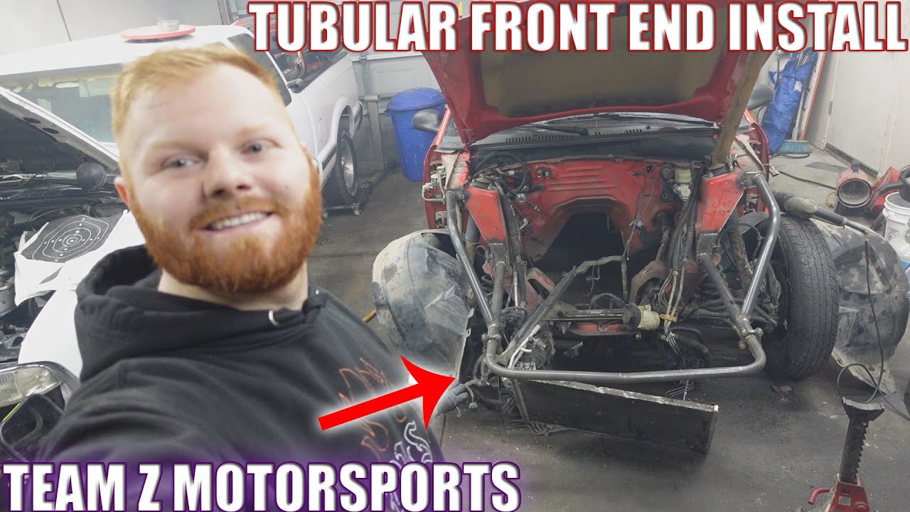 NEW EDGE MUSTANG TUBULAR FRONT END INSTALL -TEAM Z MOTORSPORT - YouTube