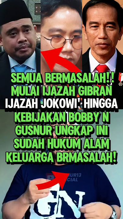 A STRONG SATIRE!! GUSNUR SAYS THE JOKOWI FAMILY IS ALL PROBLEMATIC #shorts #jokowidiploma