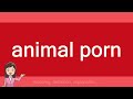 Animal porn