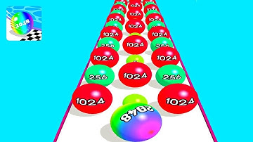 Faster Run 2048 - Ball game 3D ! All Levels Gameplay Part 46 android,ios