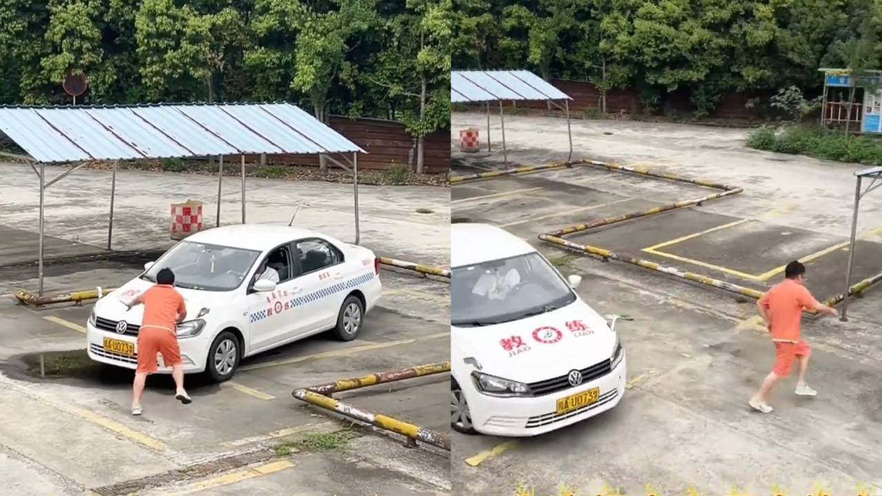 教练还没上车，学员就把车开走了，这车迟早被开报废【成都驾校杨教练】