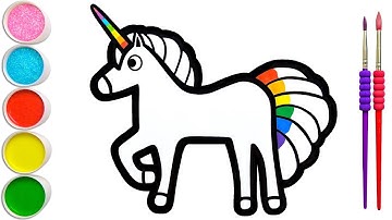 Standing Magic Unicorn | Teach How to Draw Basics With This Video to Kids