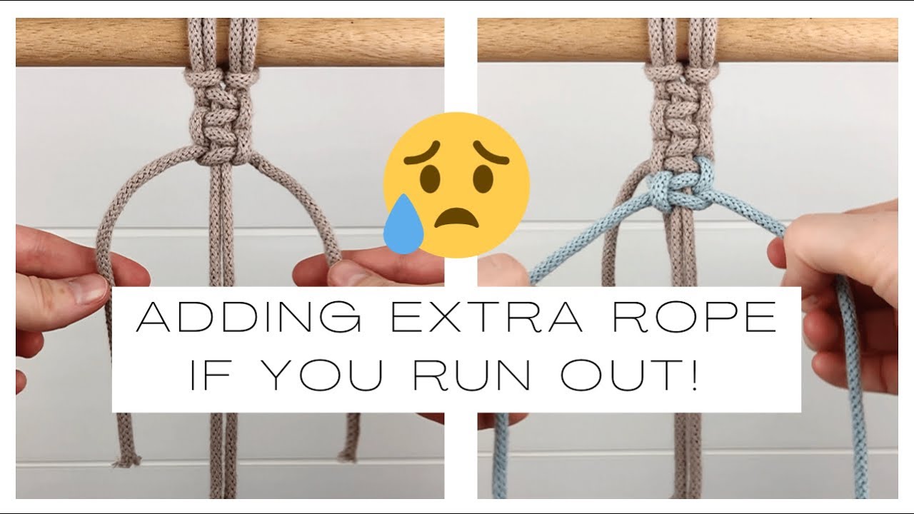 How to add EXTRA MACRAME ROPE when running out! - YouTube