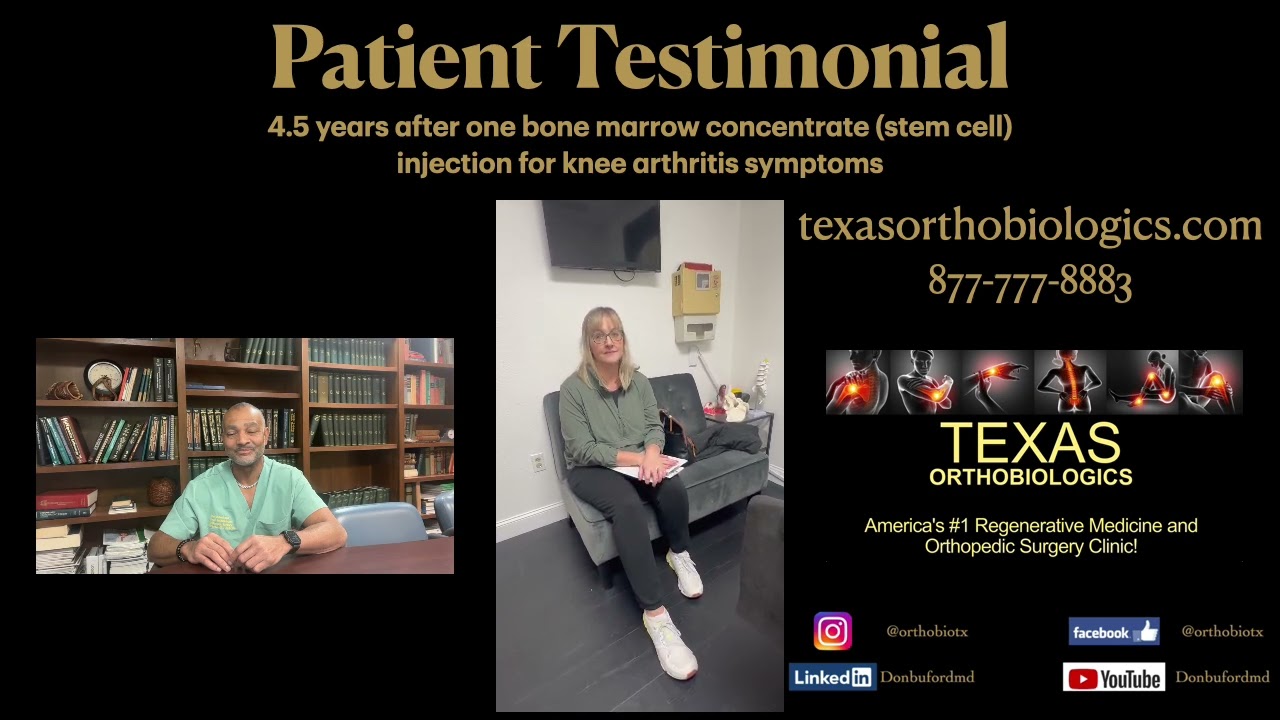 How long can a stem cell injection last for knee arthritis?