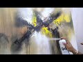 Large Abstract Painting Demo / Using Spray Paints And Acrylics