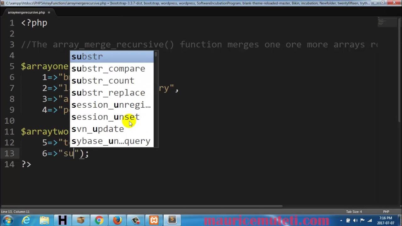 PHP array merge recursive Function - YouTube
