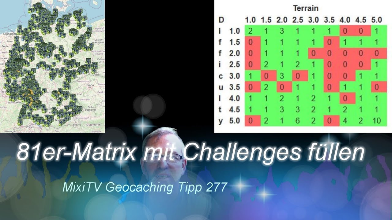 Geocaching Tipp 277 Die 81er Matrix mit Challenges füllen - YouTube