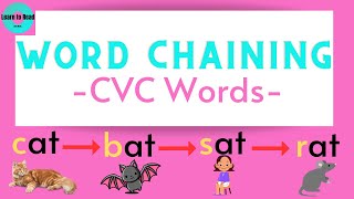 Word Chains / Word Ladder / CVC Word / Short Vowels / Phonological Awareness / Phonemic Awareness