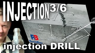 Injection Crack Repair 3/6: From chiseling to drilling (injection crack very important step)