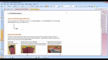 MS OneNote 2007 Basics Tutorial
