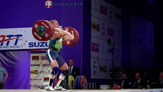 Irmantas Kacinskas (85) - 177kg Clean and Jerk @ 2017 European Championships