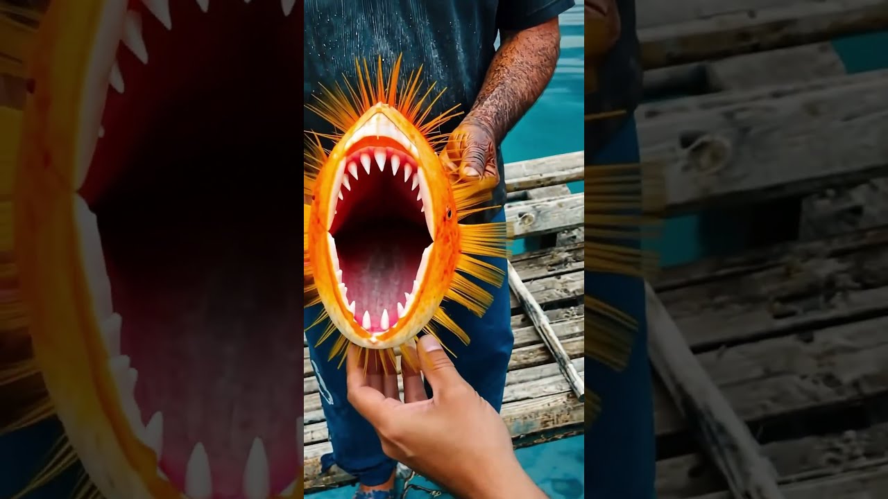 Huge Puffer Fish BIG TEETH Fishing Fishingvideo