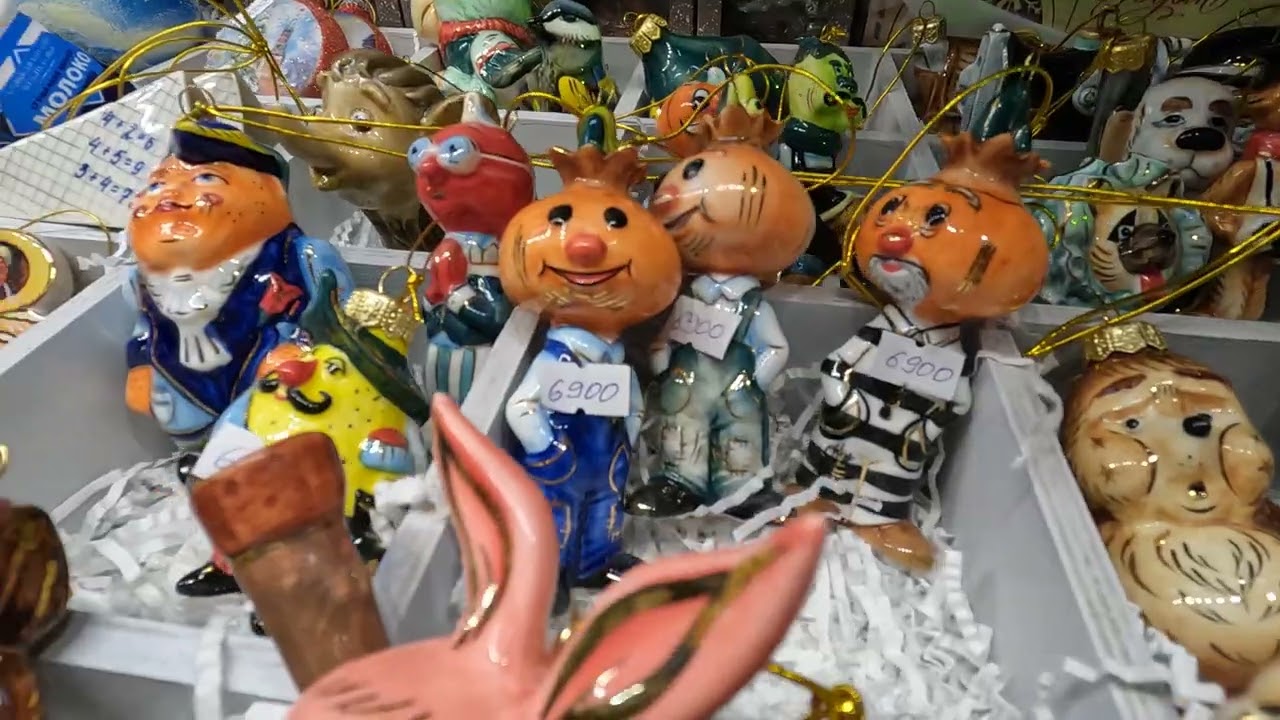 Москва, ЦДМ, детский мир. Ёлочные игрушки ручной работы.