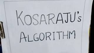 Kosaraju's Algorithm for Strongly Connected Components