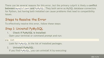 Resolving the mysqlclient 1.4.0 or newer is required Error in Django After Installing Bootstrap 4