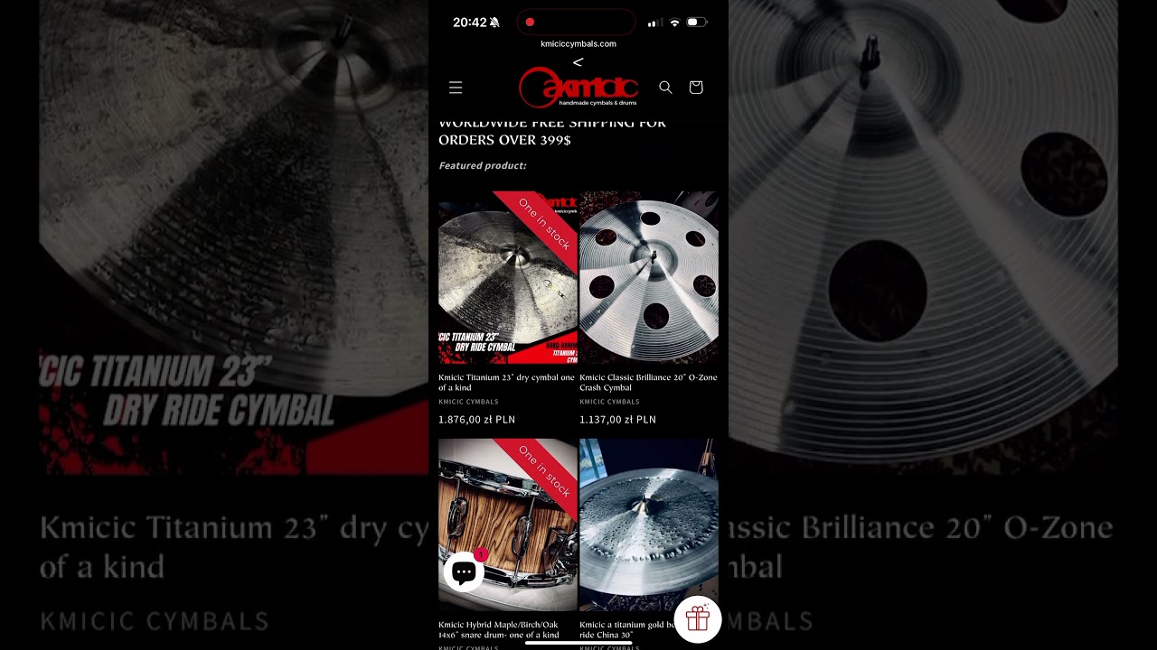 Смотреть «We’ve decided to launch promotion free cymbal the Kmicic Tigre 21”Grab yours completely free #drums» на YouTube Смотреть «We’ve decided to launch promotion free cymbal the Kmicic Tigre 21”Grab yours completely free #drums» на YouTube