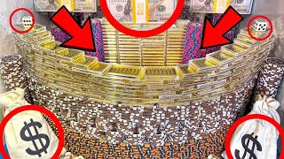 The BIGGEST Wall Crashes Down! We Won Over $1.1 Billion Dollars At The HIGH LIMIT COIN PUSHER!