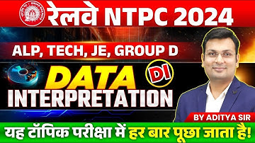 Railway NTPC 2024 | RRB NTPC, ALP, Group D, JE, Tech. | Maths | Data Interpretation | by Aditya Sir