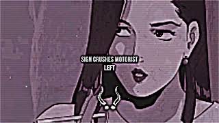 sign crushes motorist - left [slowed, remastered]