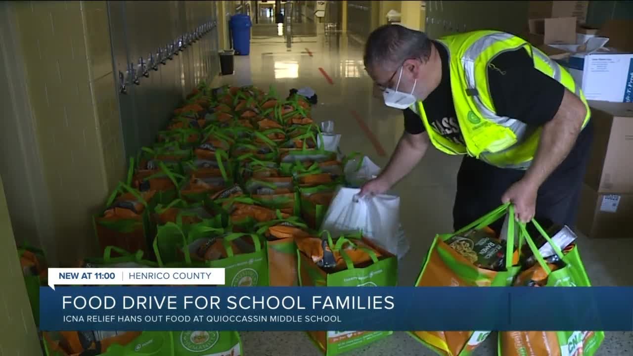 Charity partners with Henrico Schools with food drive for families