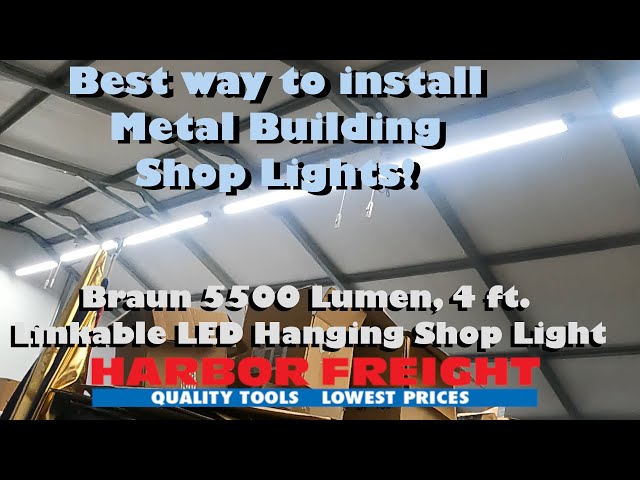 5500 Lumen, 4 ft. Linkable LED Hanging Shop Light