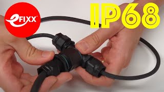 Joining cables with a TEETUBE IP68  waterproof connector system.