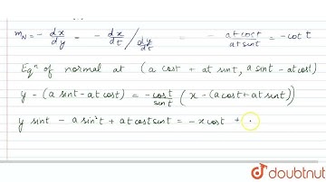 Prove that all normals\r\nto the curve x=acost+a tsint ,\\ \\ y=asint-a tcost\nare at a distance...