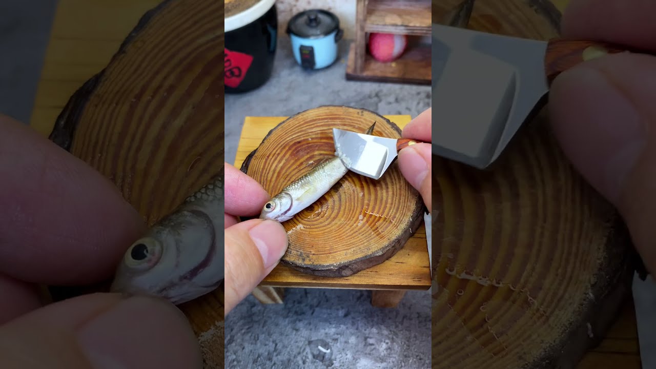 Tina Mini Cooking Style Tiny Fried Fish Minicooking Minifoodworld Minivlog Miniature 
