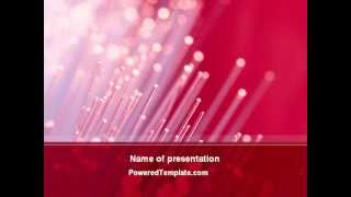 Optical Fiber Communication Lines PowerPoint Template by PoweredTemplate.com