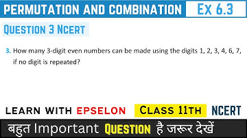 Permutation and combination | ex 6.3 q3 class 11 | class 11 ex 6.3 q3 | exercise 6.3 question 3