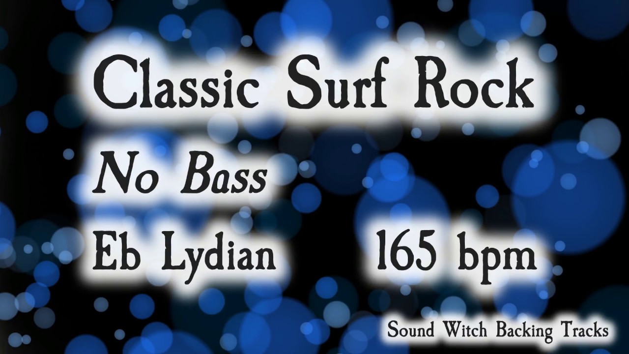 Classic Surf Rock Backing Track in Eb Lydian | No Bass | 165 BPM